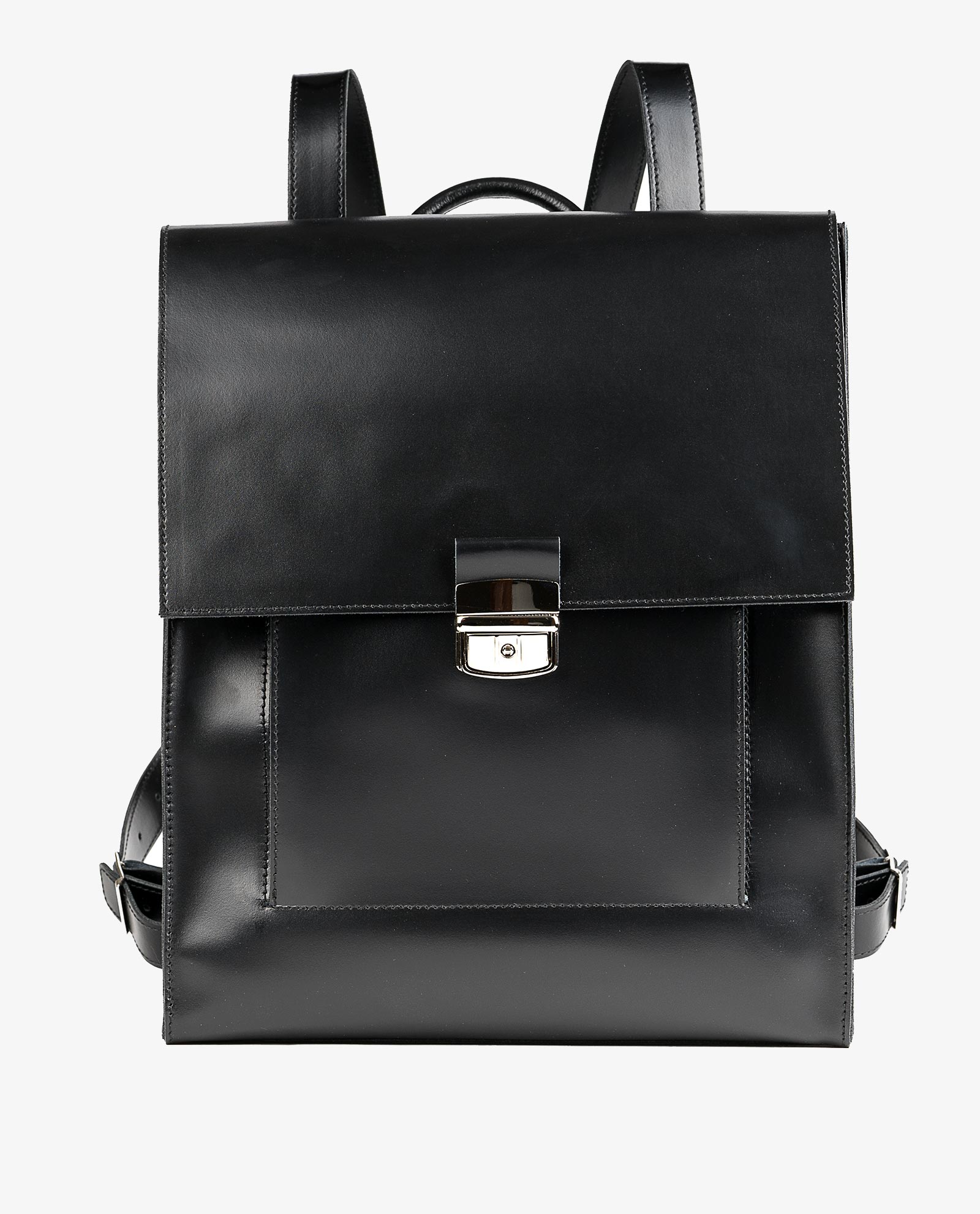 Buy Black Leather Backpack Briefcase | Italian Saffiano | DianaFlorian.com