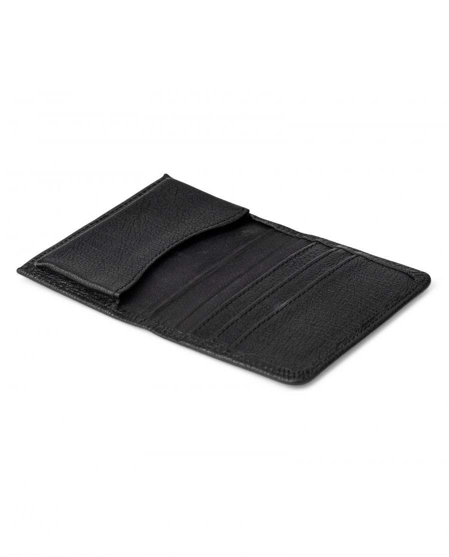 Black Leather Credit Card Holder Italian calfskin Inside image