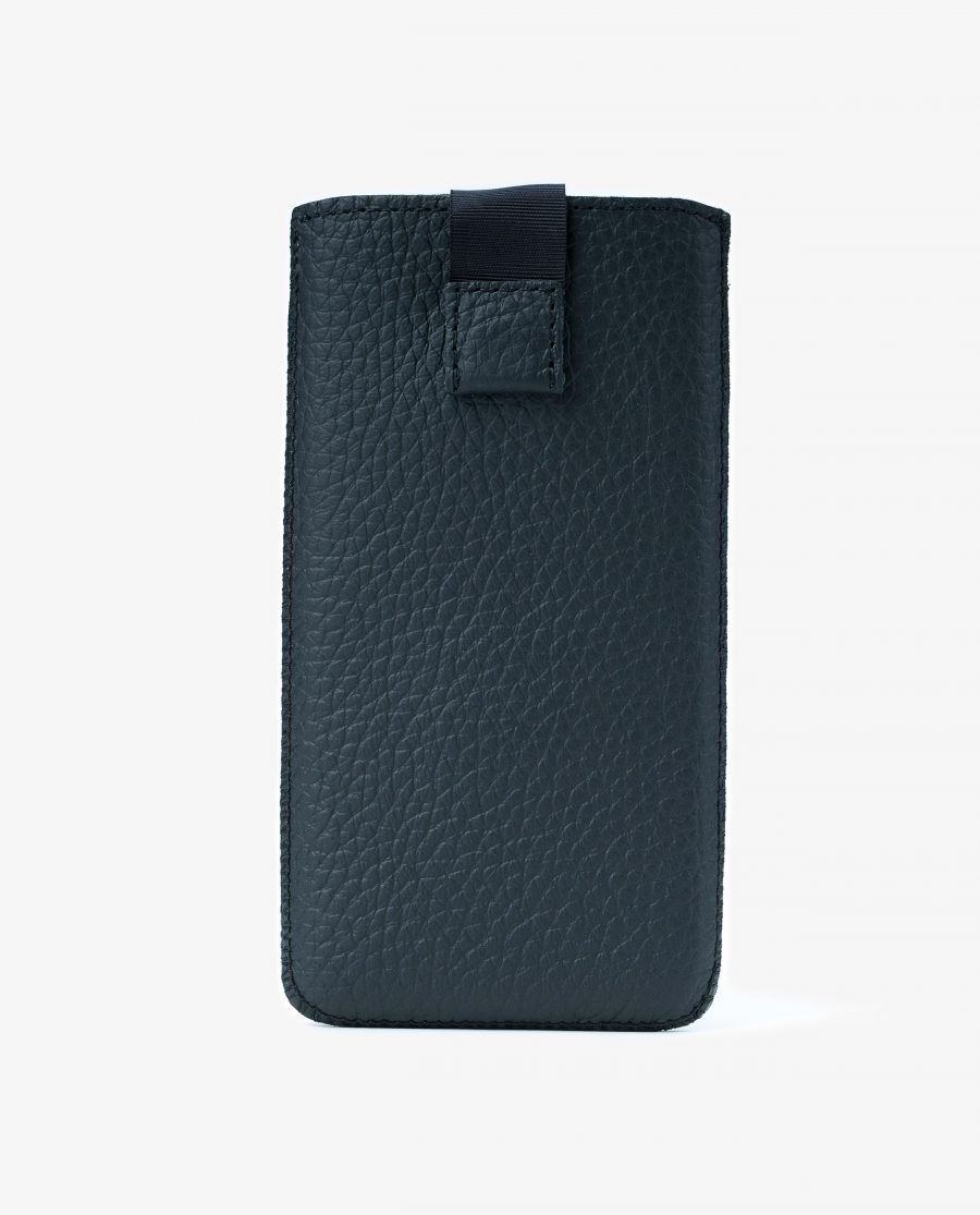Black iPhone X Leather Case Italian cowhide Main picture