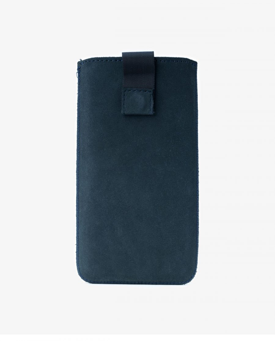 Gray iPhone X Leather Case Italian suede nubuck First picture