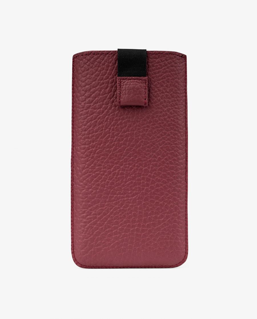 Premium Burgundy iPhone X Leather Case Main picture