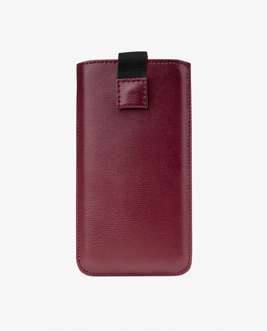 Smooth Burgundy iPhone X Leather Case Main picture