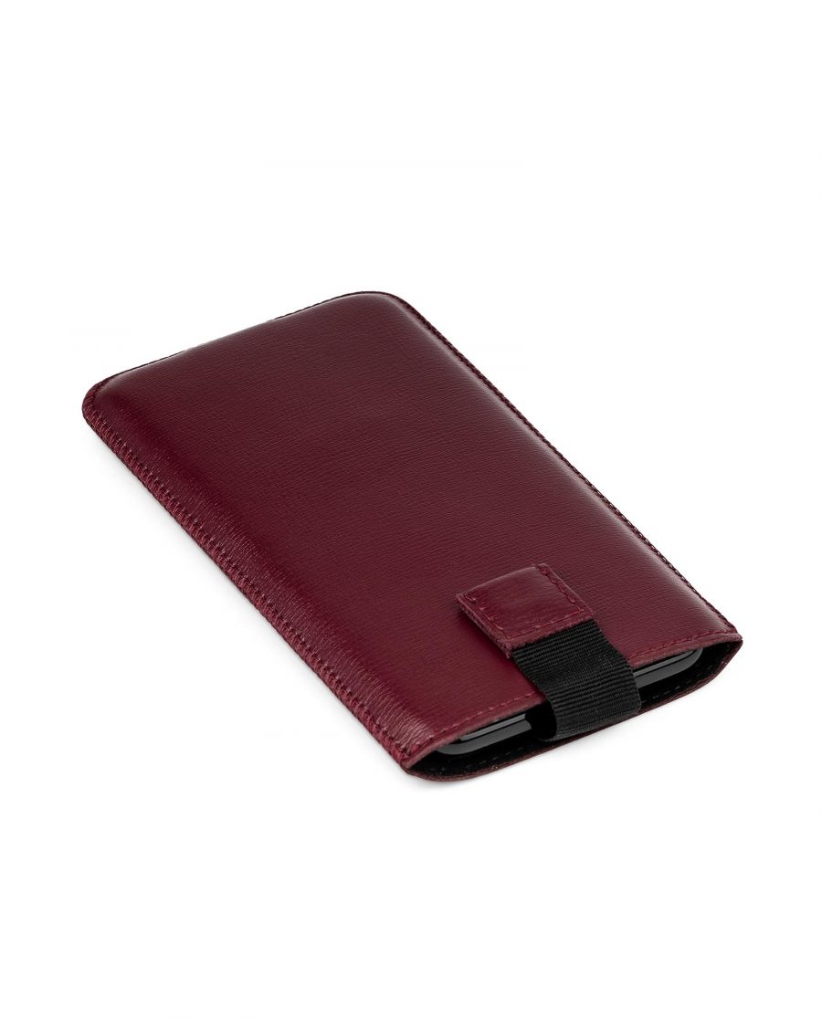 Smooth Burgundy iPhone X Leather Case Phone insert