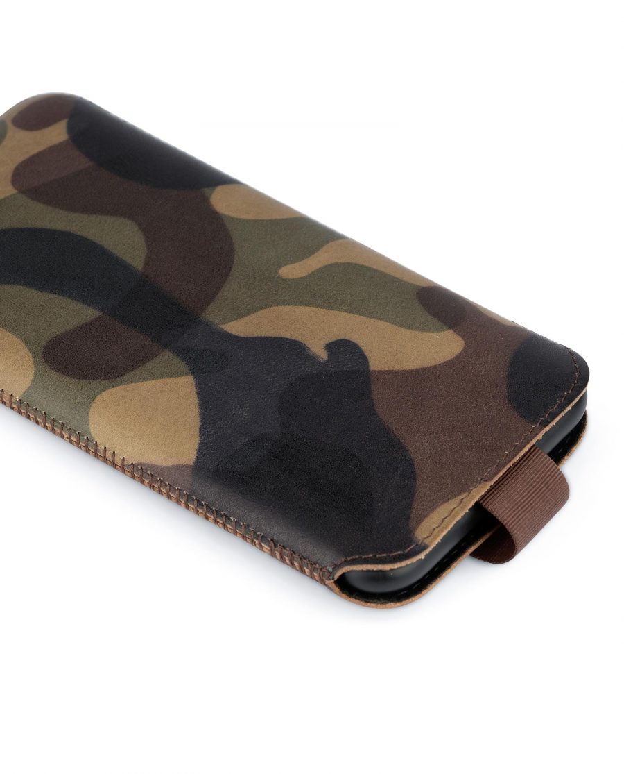 Camo iPhone 11 Pro Max Case Genuine Leather 3