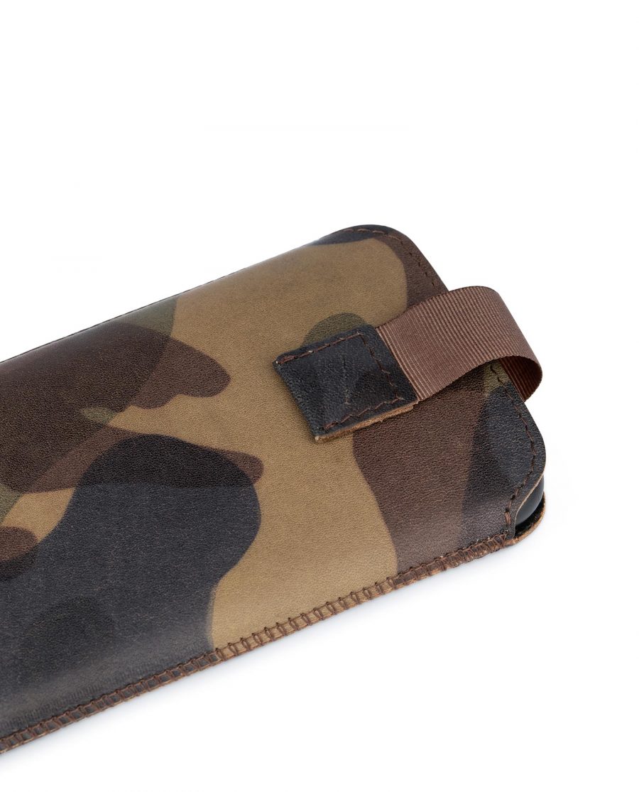 Camo iPhone 11 Pro Max Case Genuine Leather 4