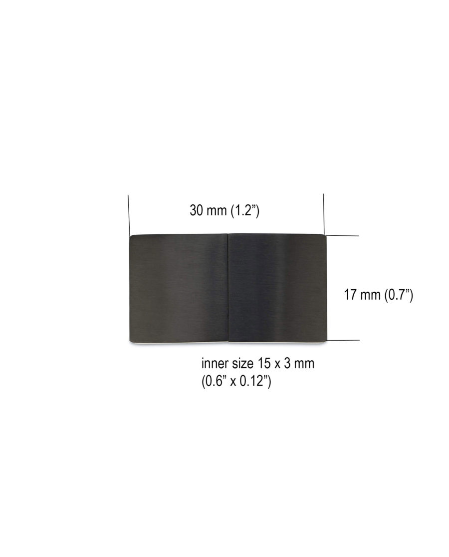 magnetic bracelet clasps for leather – black 15 mm LOBL15STEE 4